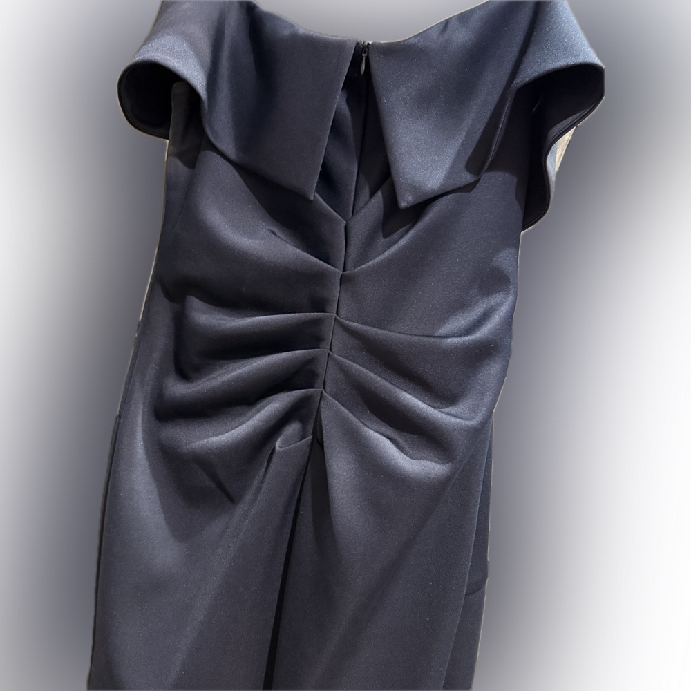 Xscape Navy Blue Off-Shoulder Gown for Weddings/Formal Events - Picture 5 of 8